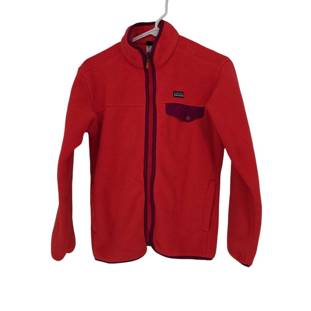 Patagonia Jacket Boys/Girls LARGE 12 Snap Zip Fleece Synchilla Outdoor Hiking - Picture 1 of 5